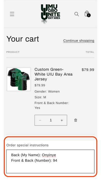 Custom Green-White UIU Bay Area Jersey